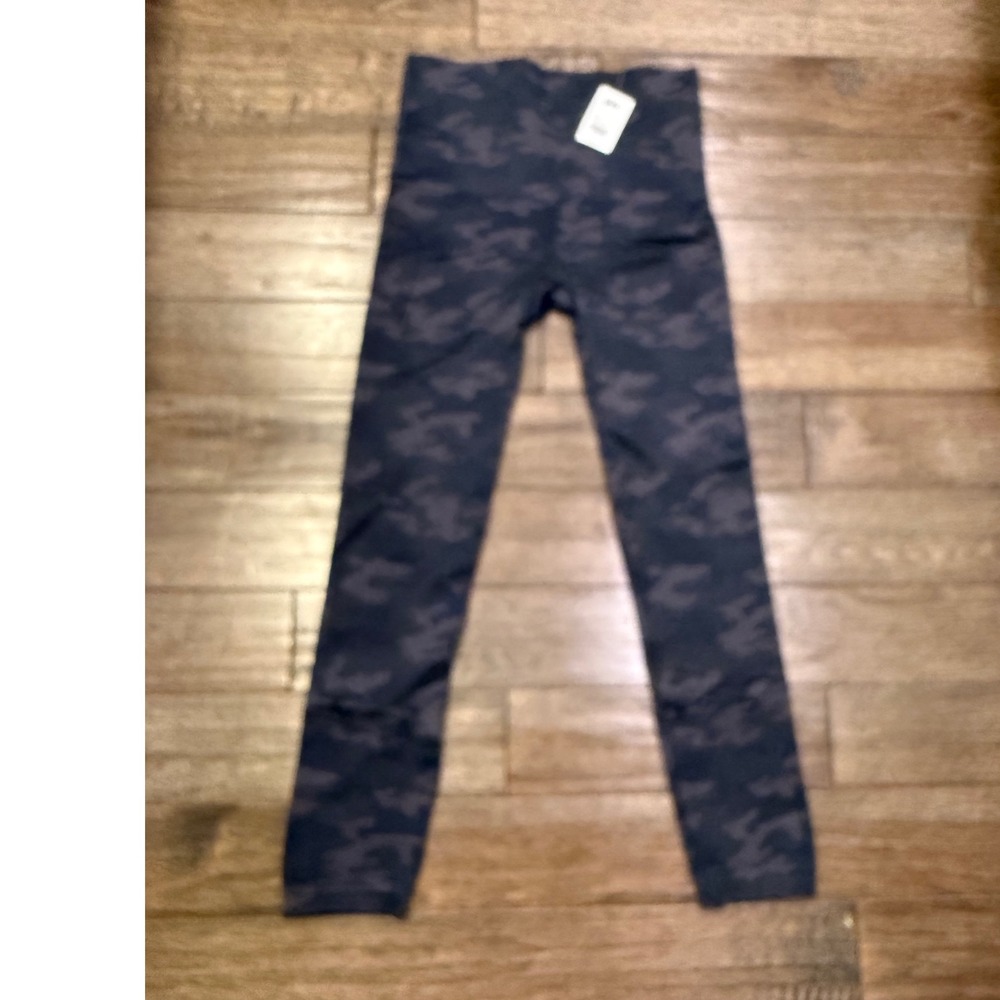Spanx Leggings Womens 1X Navy Blue Camo Look At Me Seamless High Rise A288131